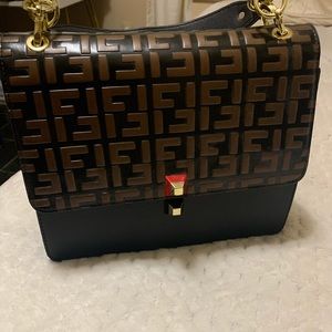 Brown & Black hangbag